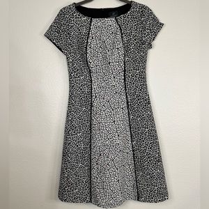 Adrianna Papell | Sheath Dress Black & White Mixed Animal Print
